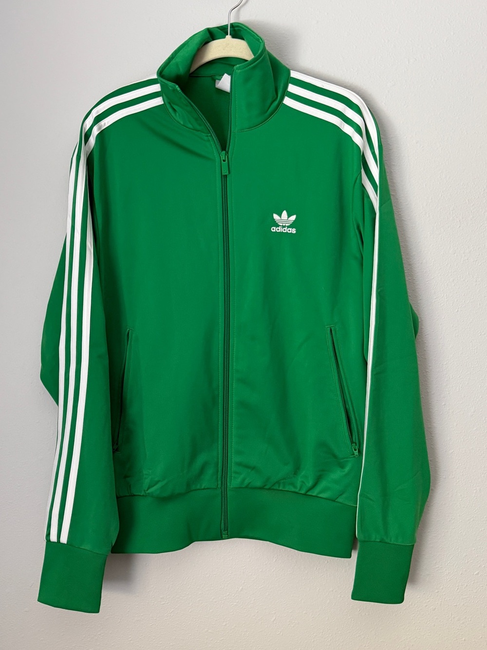 adidas Firebird track jacket- Kelly Green. Men’s size Small
